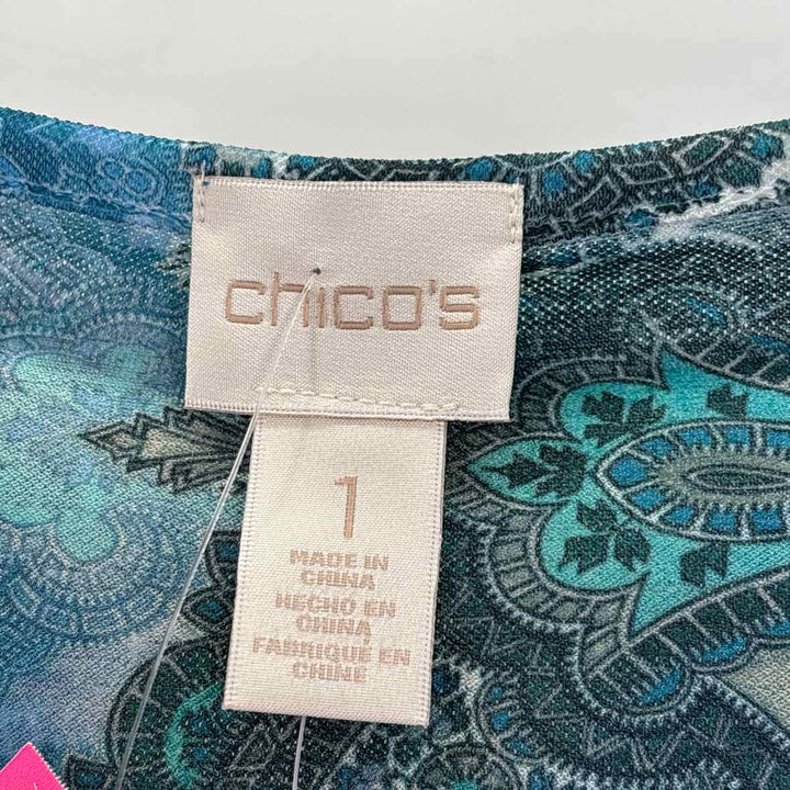 Size M Chico's Blue Mesh Shirt