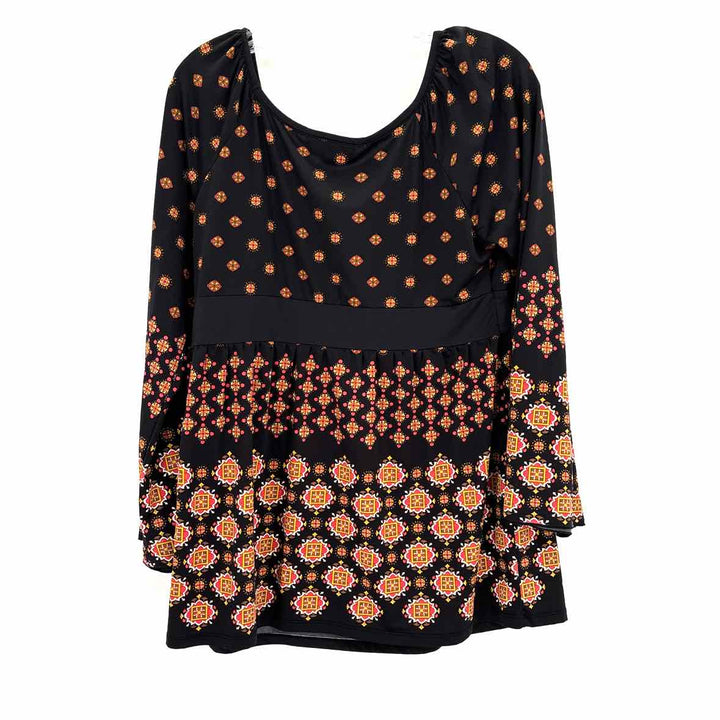 Size L INC Black Print Shirt