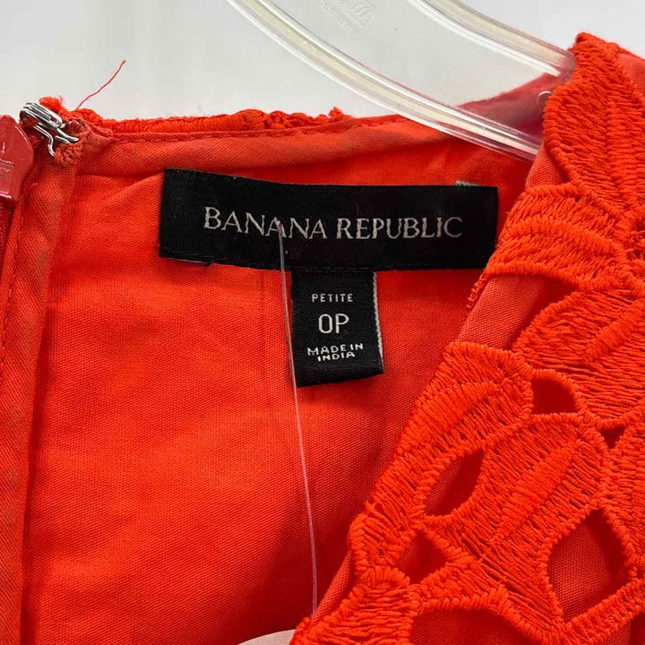 Size 0 Banana Republic Orange Dress