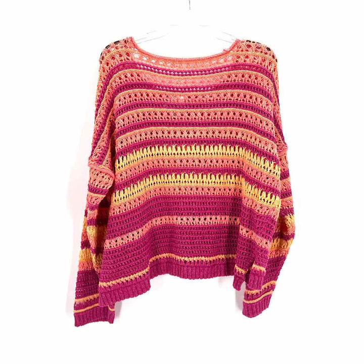 Size XL FREE PEOPLE Peach Knit Sweater
