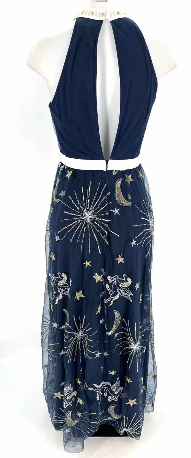 Size M Navy Print Dress
