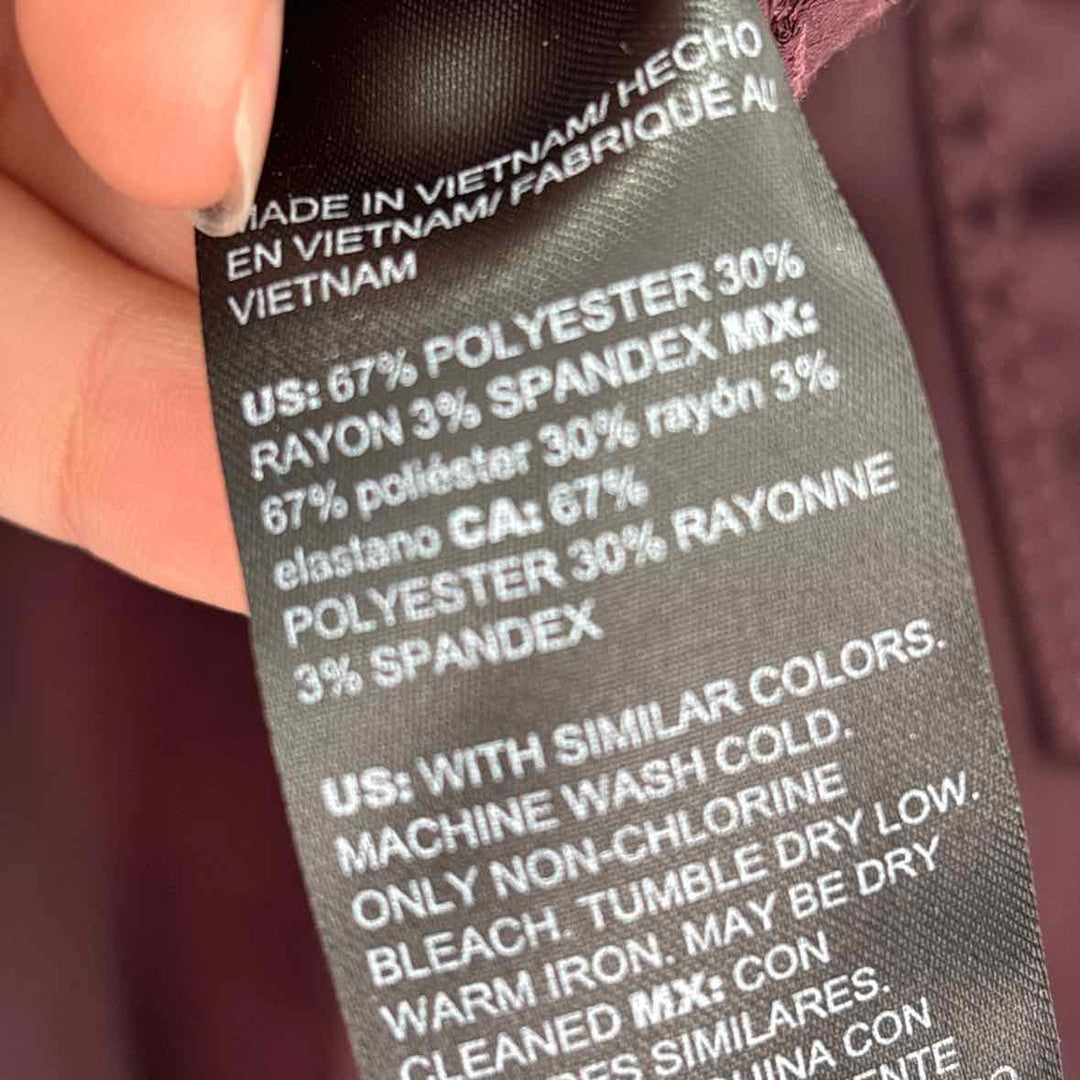 Size 8 White House Black Market Burgundy Pants