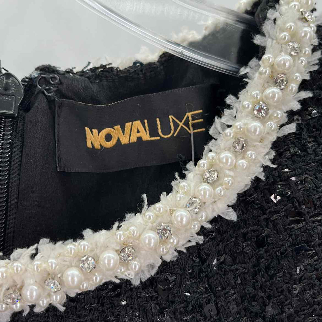 Size S/M FASHION NOVA Black Sequined Dress