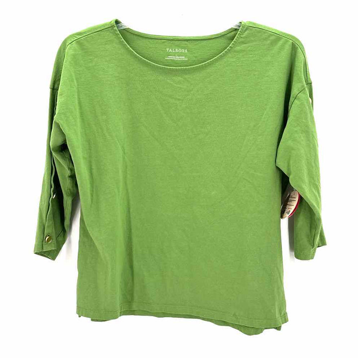 Size L Talbots Green Knit Shirt