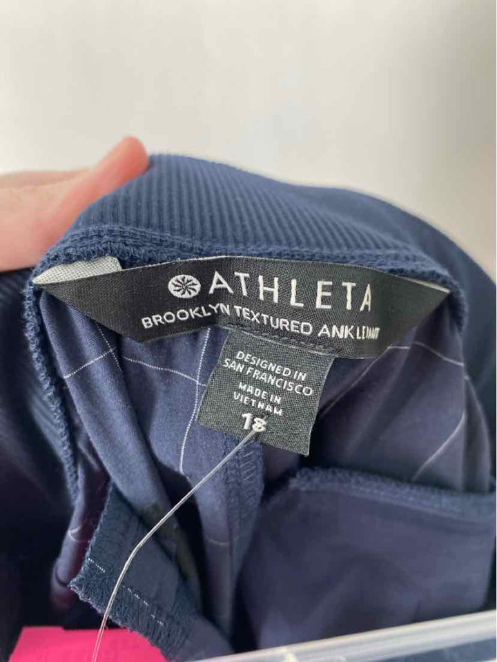 Size 18 Athleta Navy Print Pants
