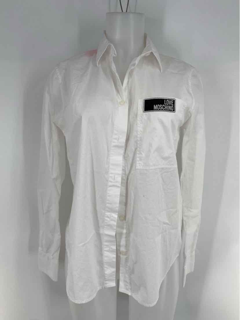 Size 6 Moschino White Shirt