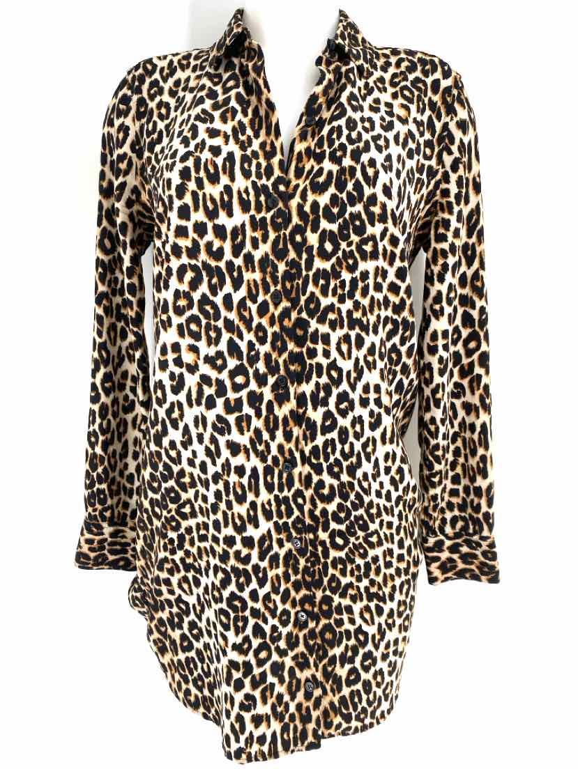 Size S EQUIPMENT Brown Print Dress