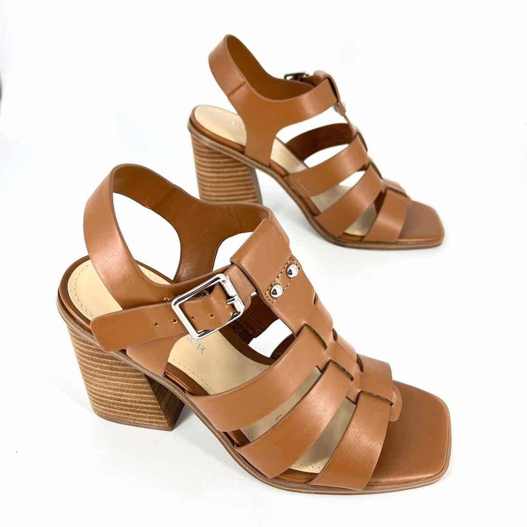 Shoe Size 6.5 MARC FISHER Camel Faux Leather Sandals