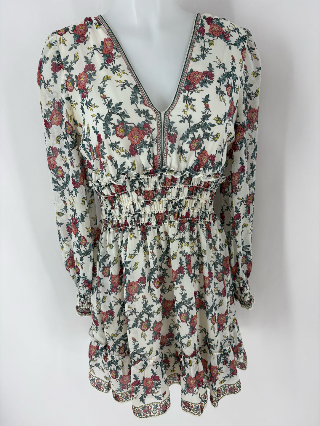 Size M MAX STUDIO White Print Dress