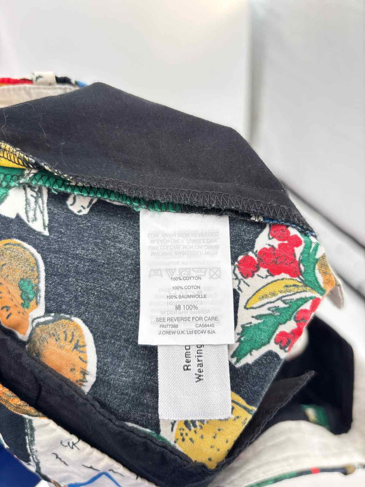 Size 4 J Crew Black Print Shorts