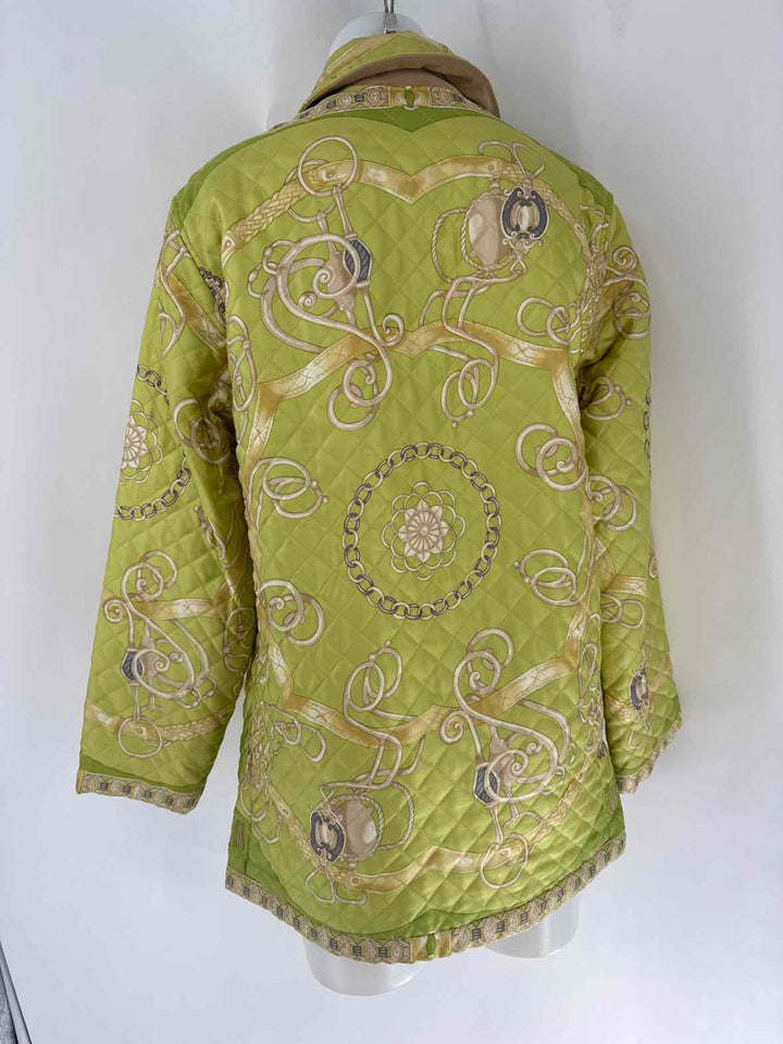 Size L J MCLAUGHLIN Green Silk Jacket