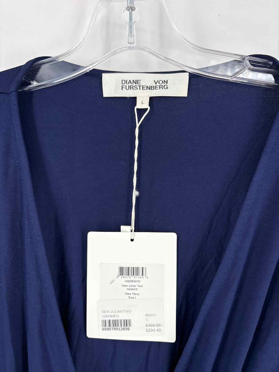Size L DIANE VON FURSTENBERG Navy Dress