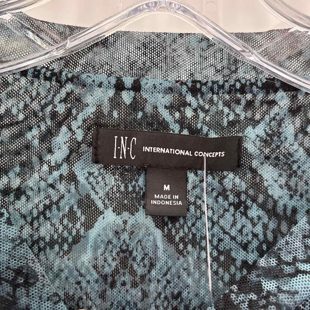 Size M INC Teal Mesh Shirt