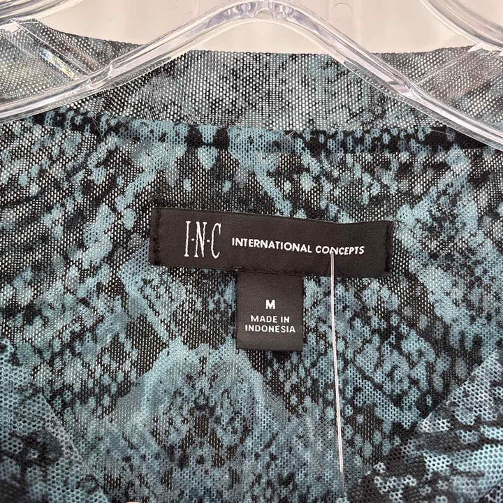 Size M INC Teal Mesh Shirt