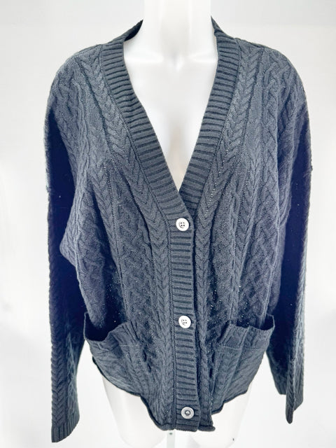 Size M Black Knit Cardigan