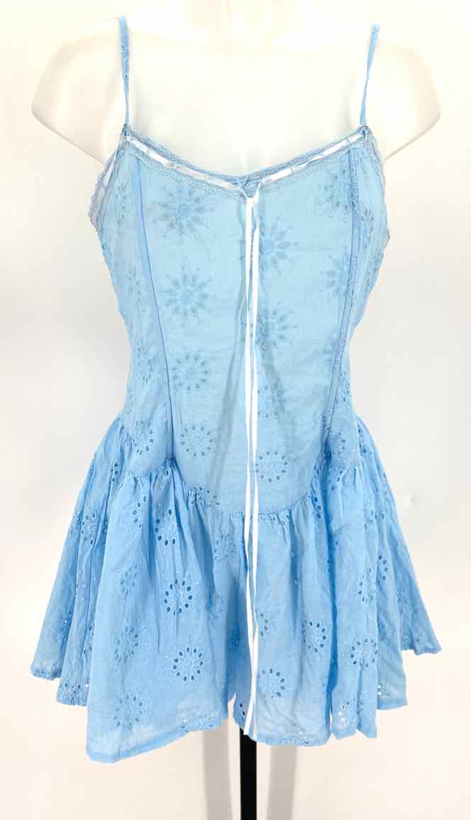 Size 10 Pretty Little Thing Light Blue Romper