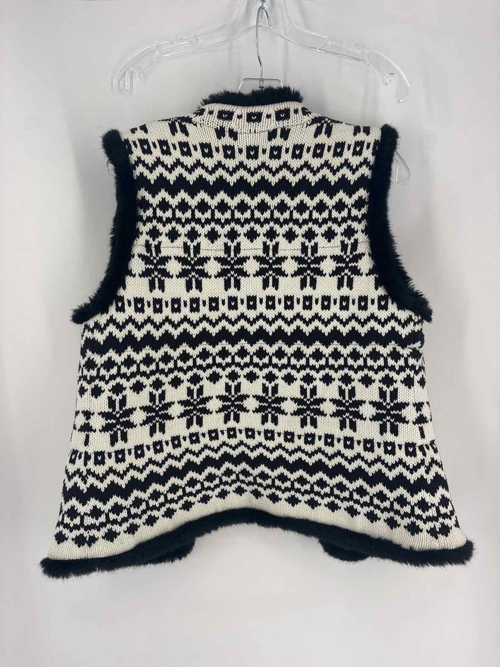 Size M Talbots White Print Vest