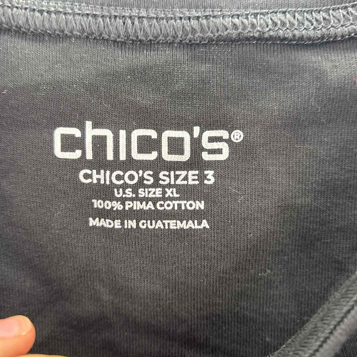 Size XL Chico's Black Shirt