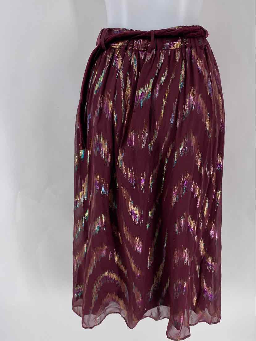 Size S Burgundy Skirt