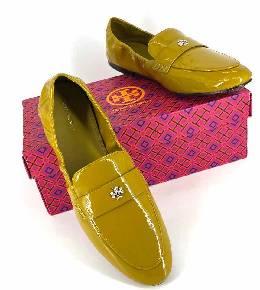 Shoe Size 10.5 Tory Burch Green PATENT Flats