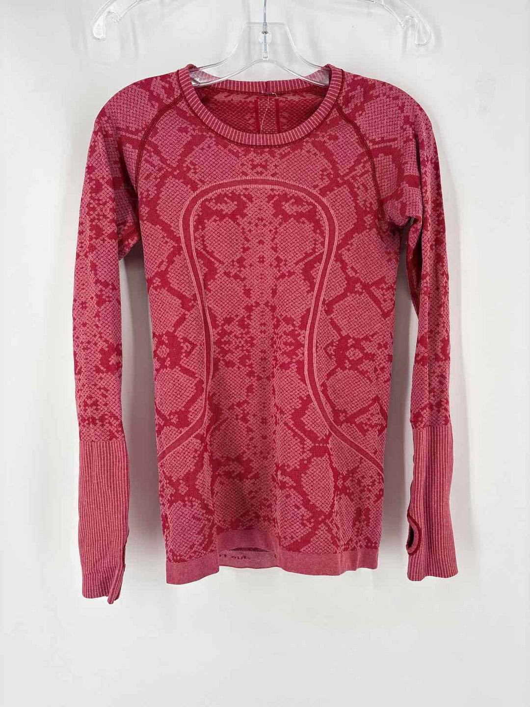 Size 6 Lululemon Red Print Shirt