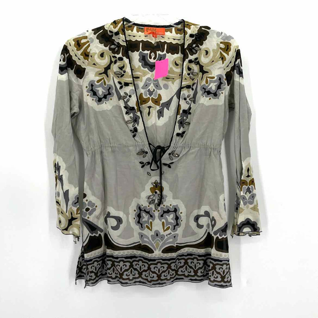Size S HALE BOB gray print Shirt