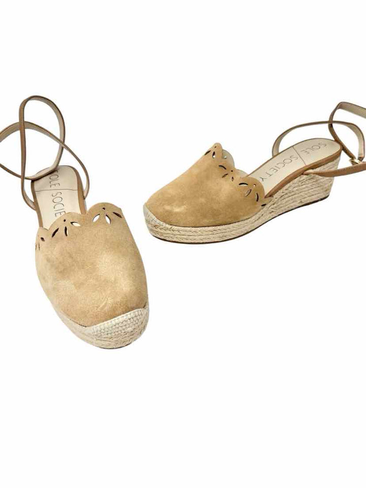 Shoe Size 9 SOLE SOCIETY Tan Suede Sandals