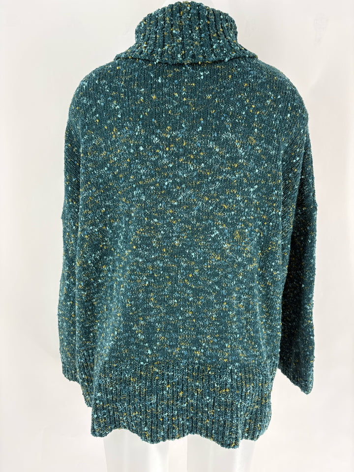 Size 3X J JILL Green Knit Sweater