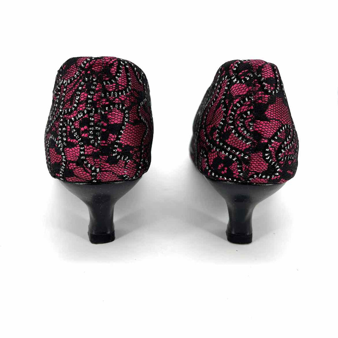 Shoe Size 11 Hot Pink Lace Pumps