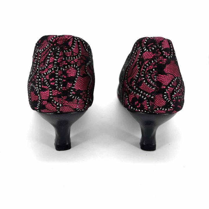 Shoe Size 11 Hot Pink Lace Pumps