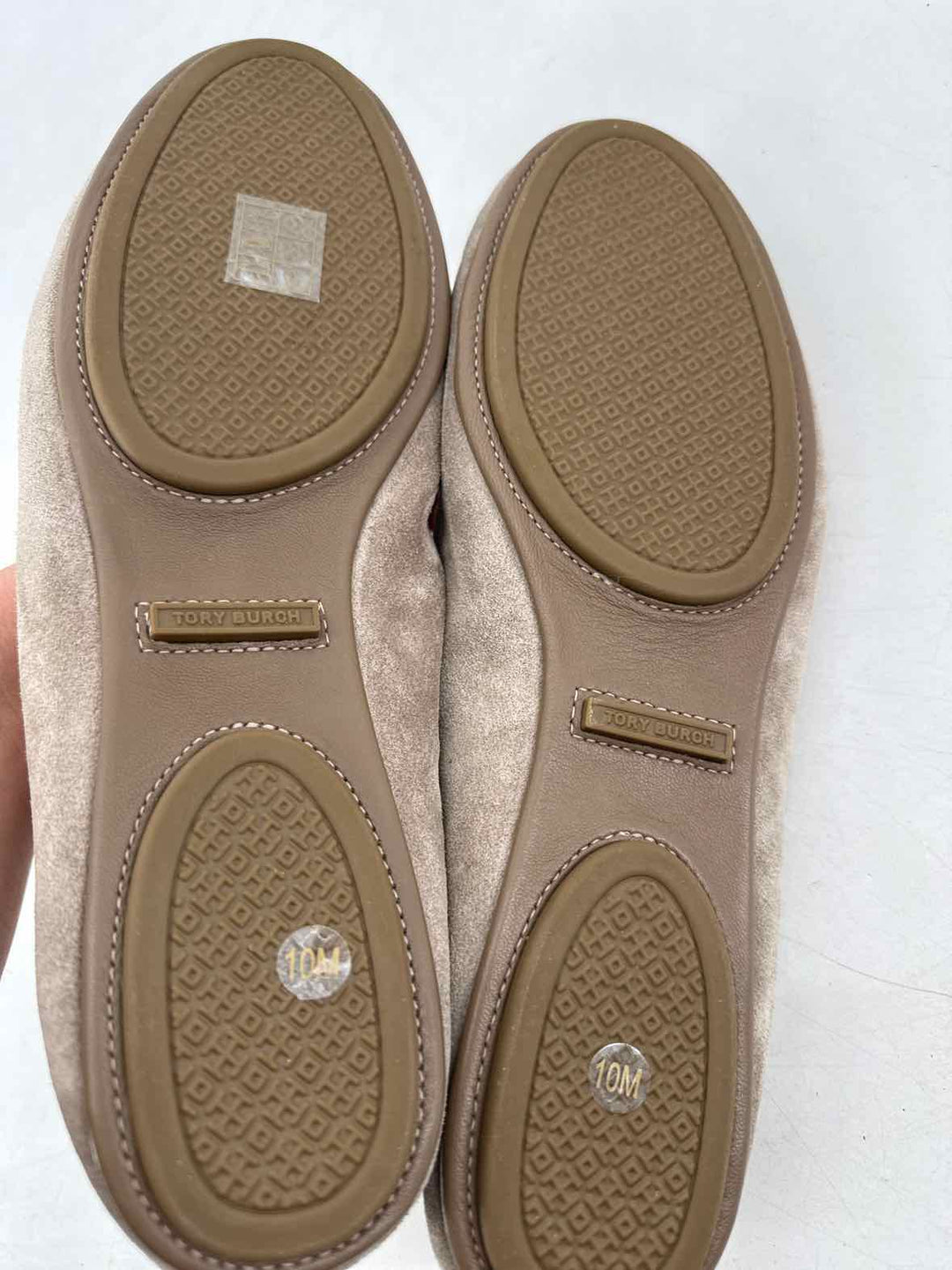 Shoe Size 10 Tory Burch Gray Suede Flats