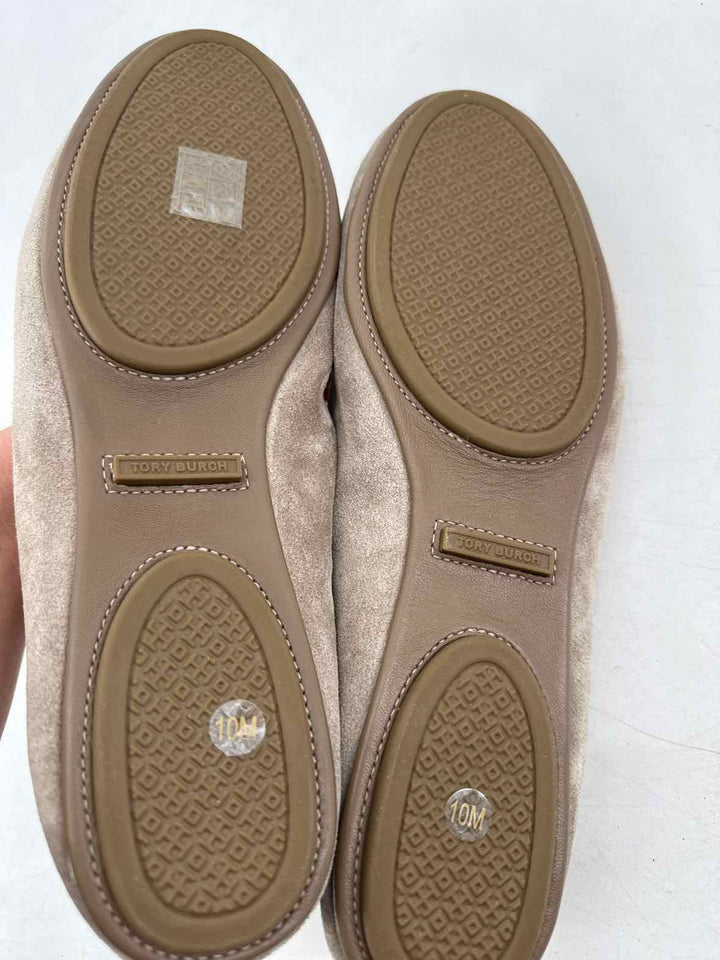 Shoe Size 10 Tory Burch Gray Suede Flats