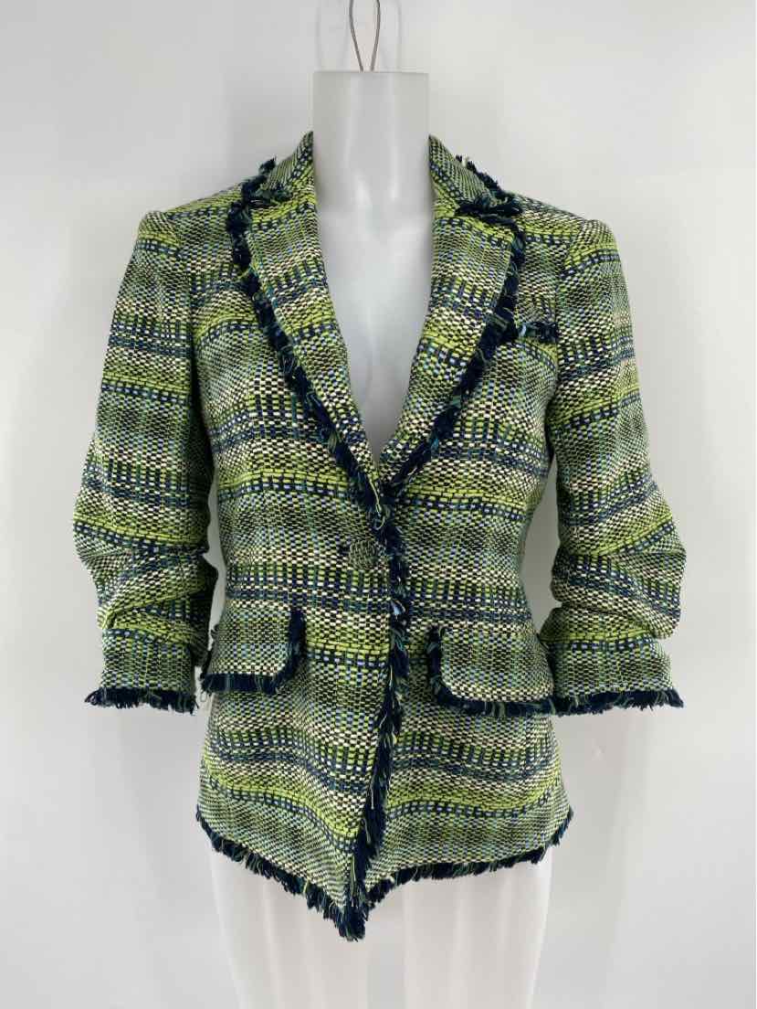 Size 0 CINQ DE SEPT Green Blazer