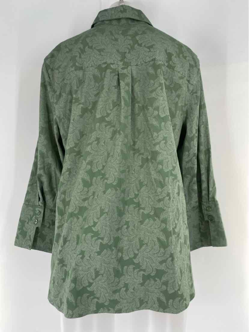 Size 14 Chico's Green Shirt
