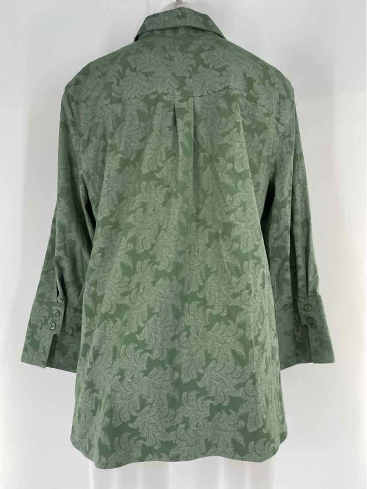 Size 14 Chico's Green Shirt