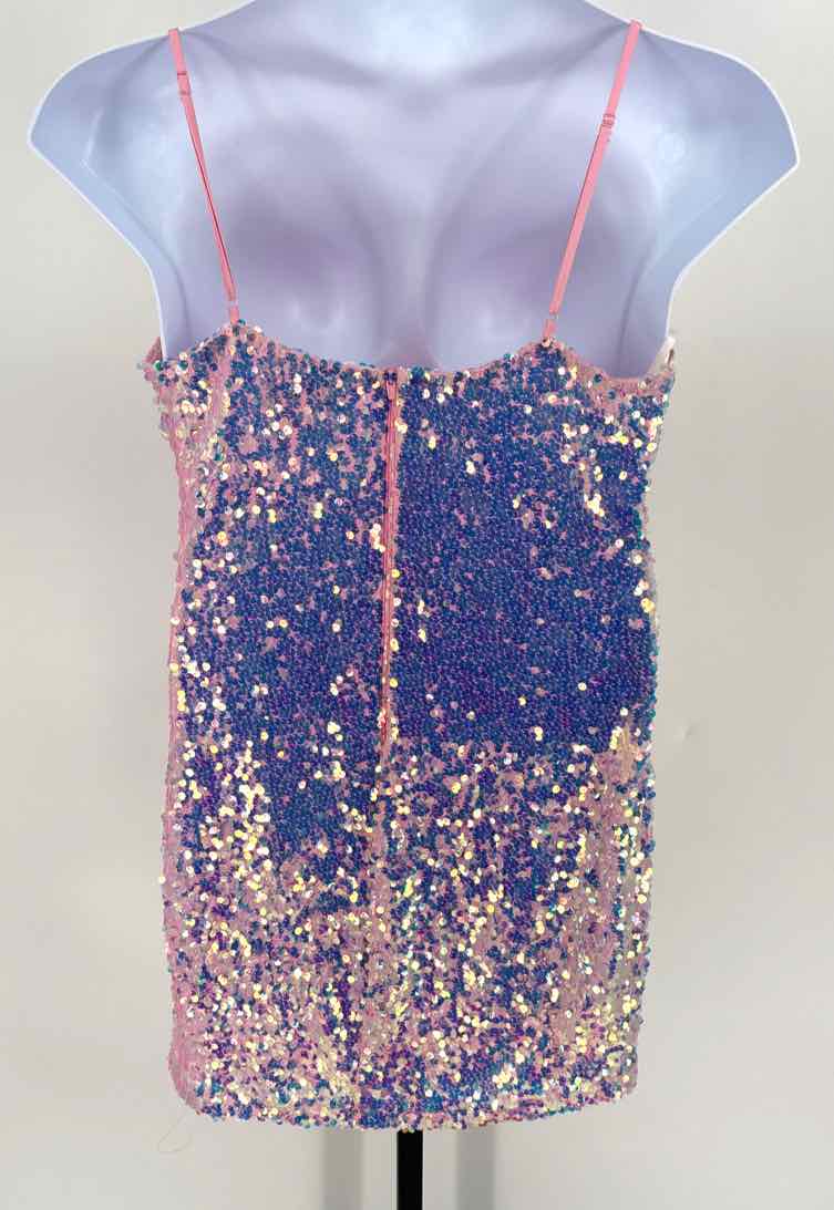 Size 15/16 Pink Sequined Dress