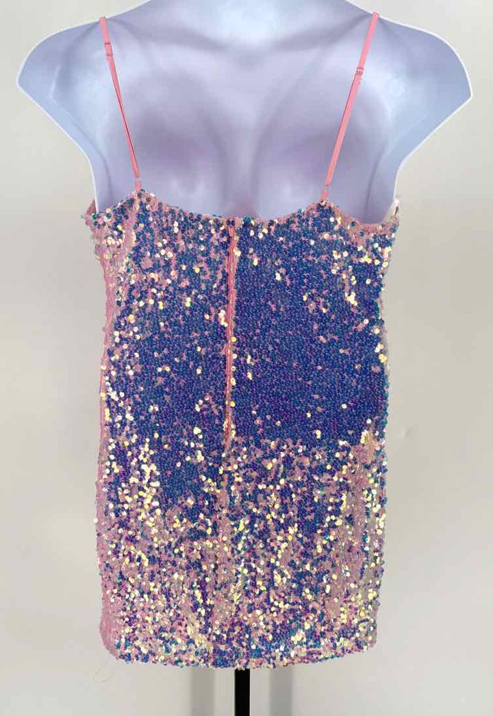 Size 15/16 Pink Sequined Dress