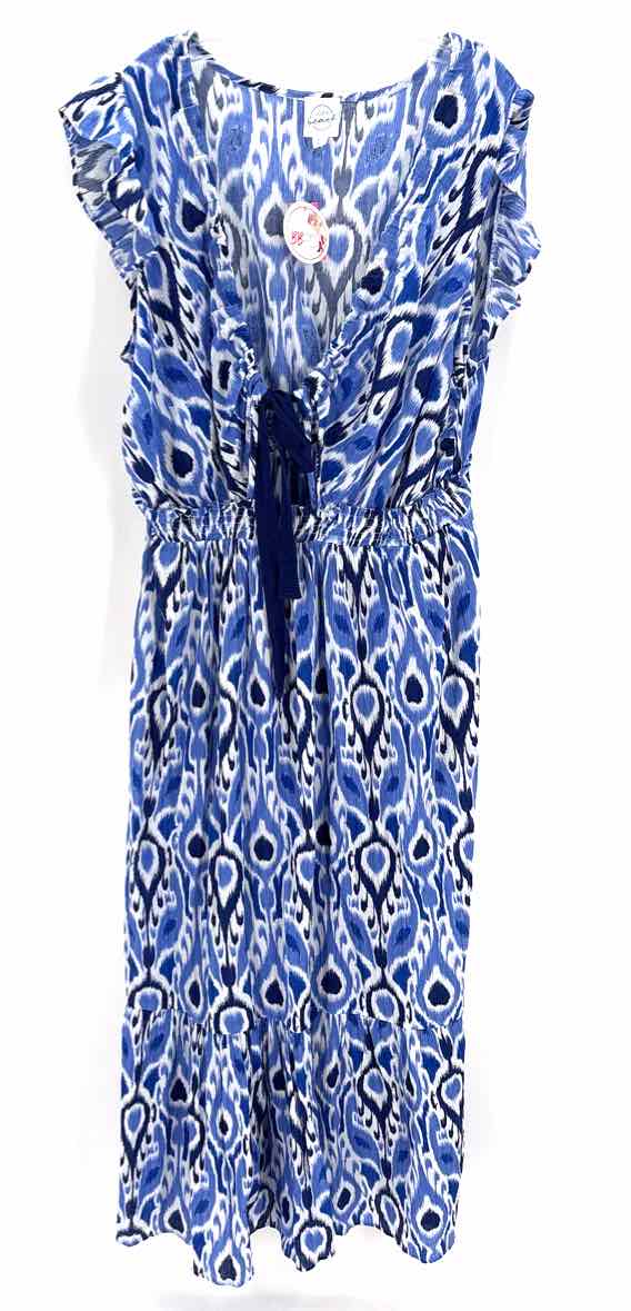 Size XL LOFT Blue Print Dress