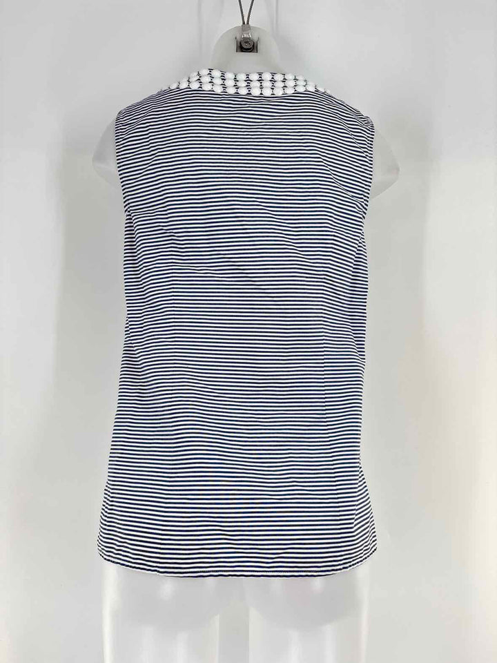 Size 6 Talbots Navy Print Shirt