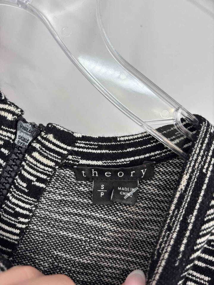 Size S THEORY Black/White Dress