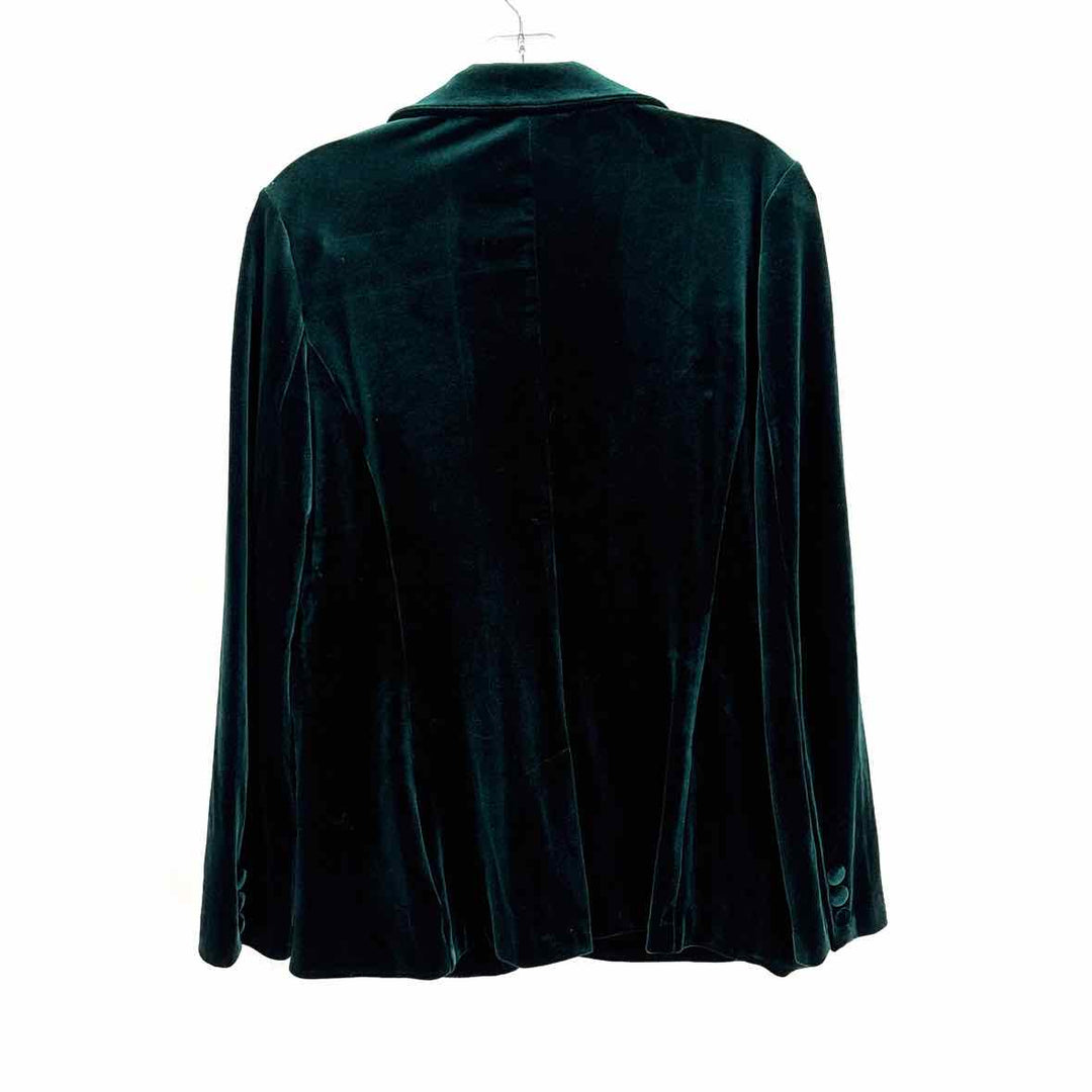 Size M TAHARI Green Velour Blazer