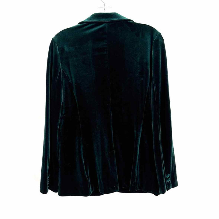 Size M TAHARI Green Velour Blazer