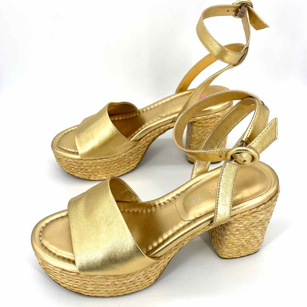 Shoe Size 9.5 MARC FISHER Gold Leather Sandals