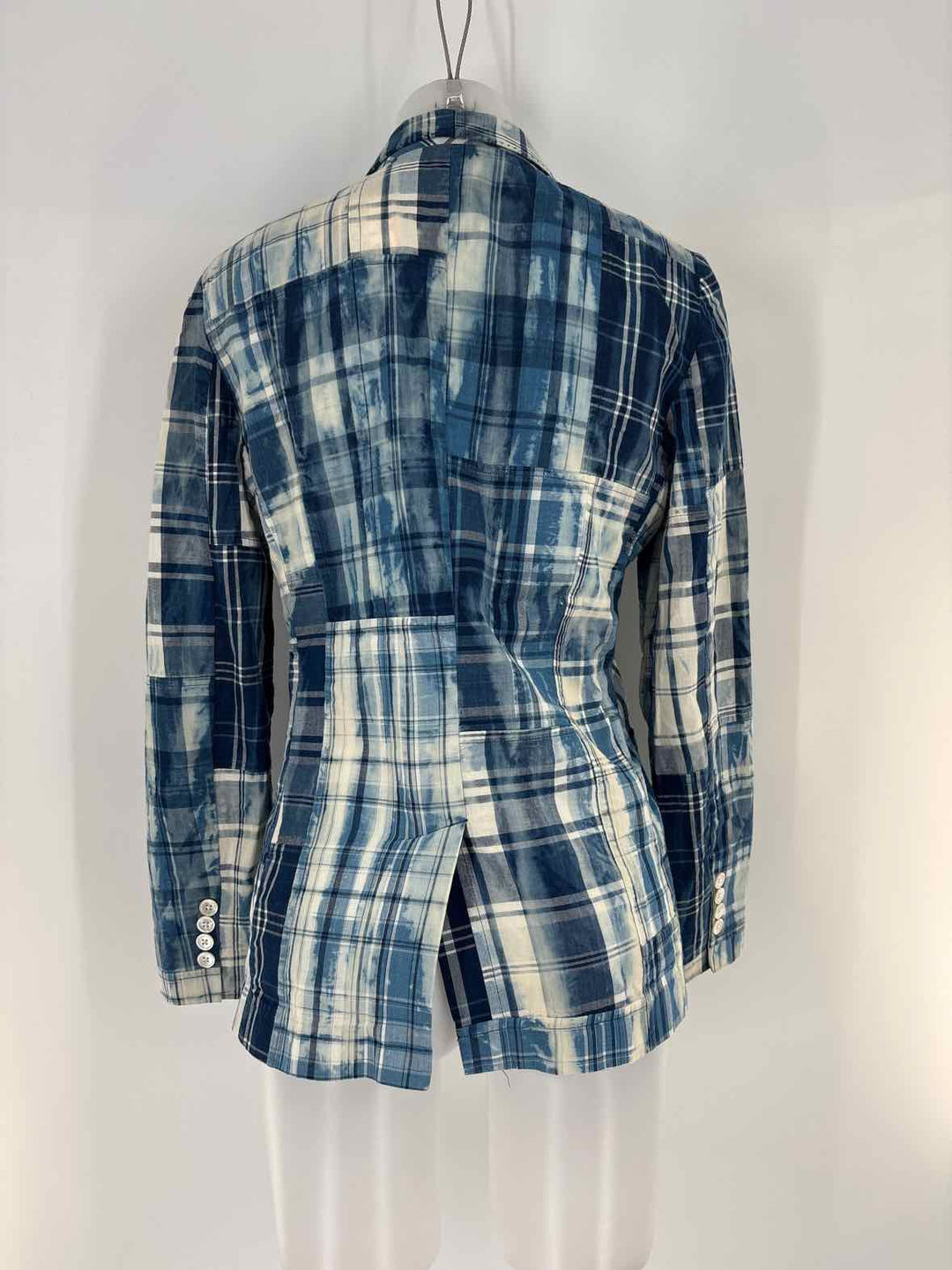 Size 10 RALPH LAUREN Blue Print Blazer