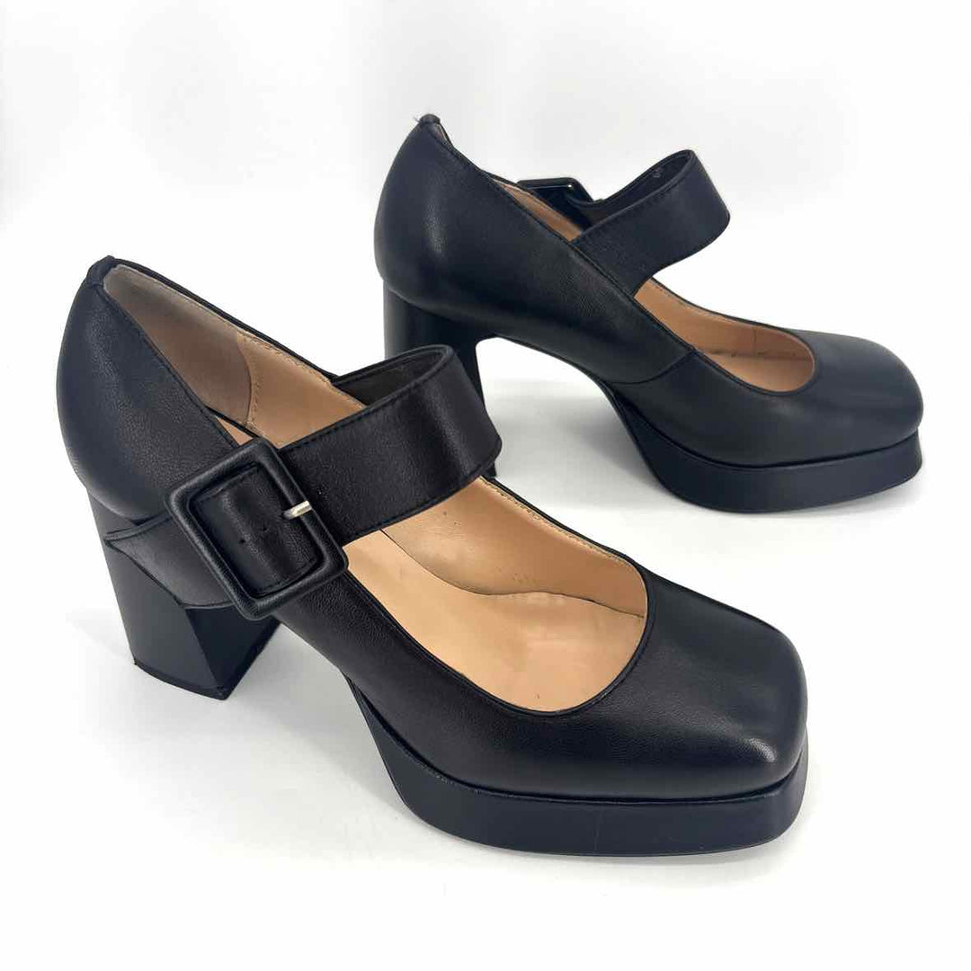 Shoe Size 41 L LOVE Black Leather Heels