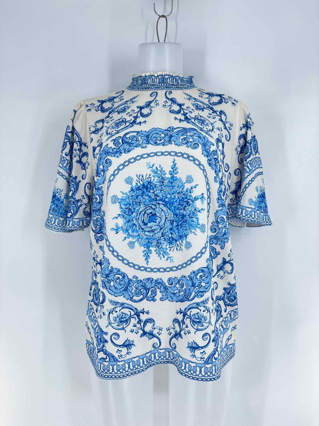 Size L JEALOUS TOMATO Blue Print Shirt