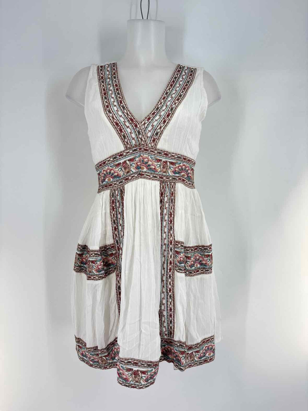 Size M Beige Print Dress