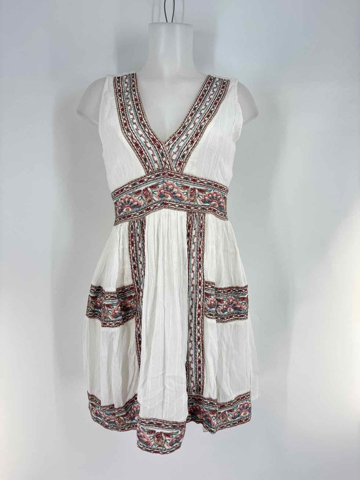 Size M Beige Print Dress