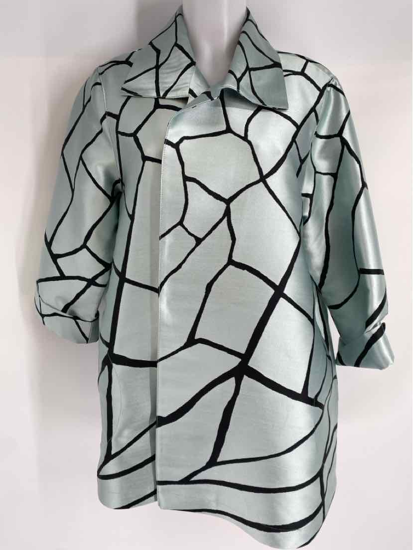 Size L CAROLINE ROSE MINT Sateen Blazer