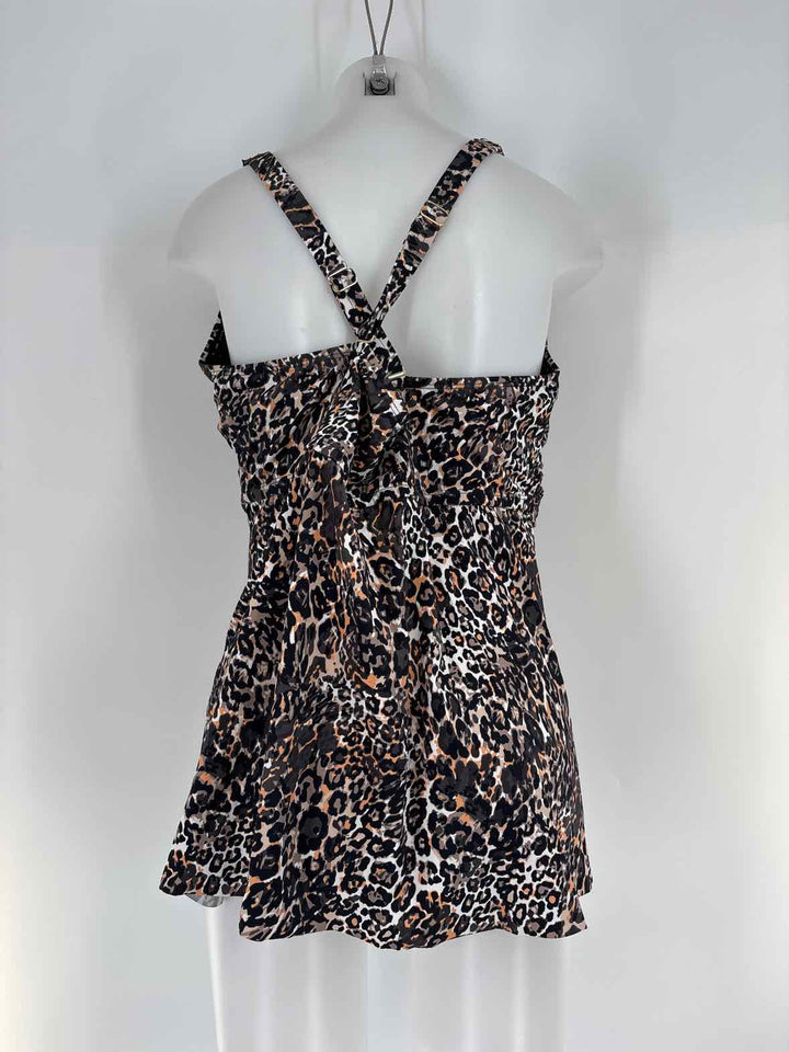 Size 22 Brown Print Swimsuit
